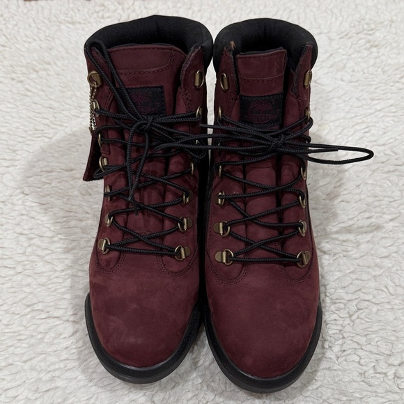 NWOB Timberland 6-Inch Field Boot Burgundy Men's Sz 9 A5W79 Waterproof Casual - Picture 6 of 14